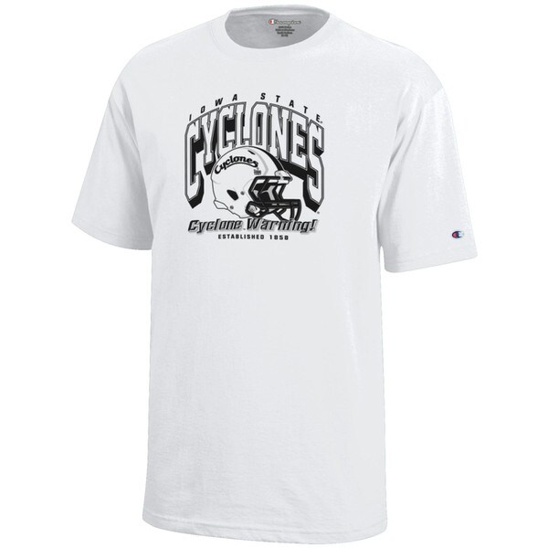 Champion Youth Cyclones Helmet WO White Short Sleeve T-Shirt